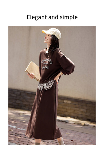 Sweatshirt and Skirt Set