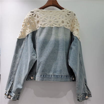 Denim Lace Short Jacket