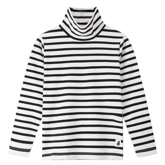 B3-M33    Boys and Girls 95% Cotton High Lapel Striped T-Shirt Long Sleeve Knitted Sweater - Mixbatch