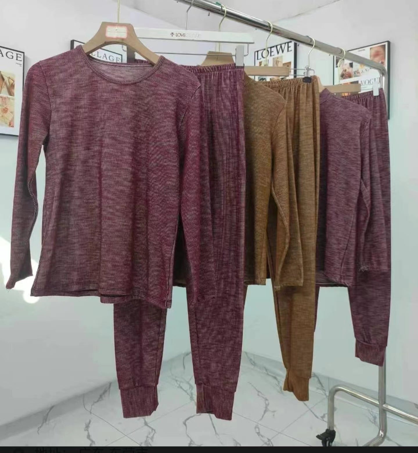 B2-m14 Women's 100% cotton thermal underwear set - Mixbatch