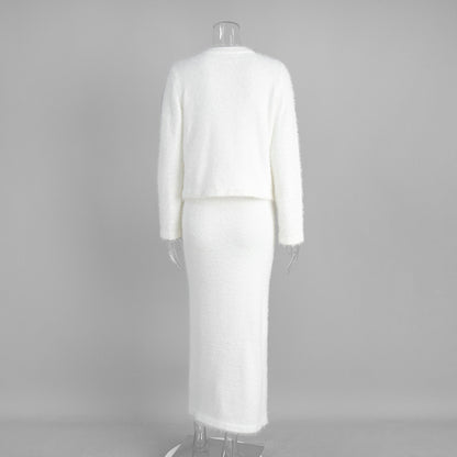 Plush Long Dress Set