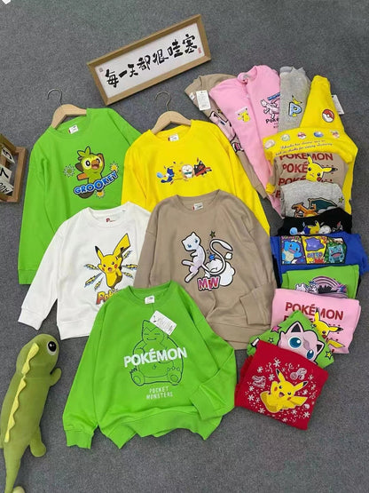 B2-m13 Cotton Children's sweater Pokémon new round neck long-sleeved no hat - Mixbatch
