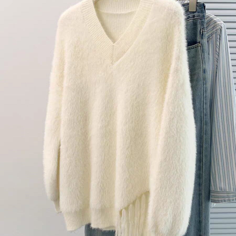 V Collared Sweater Knitwear