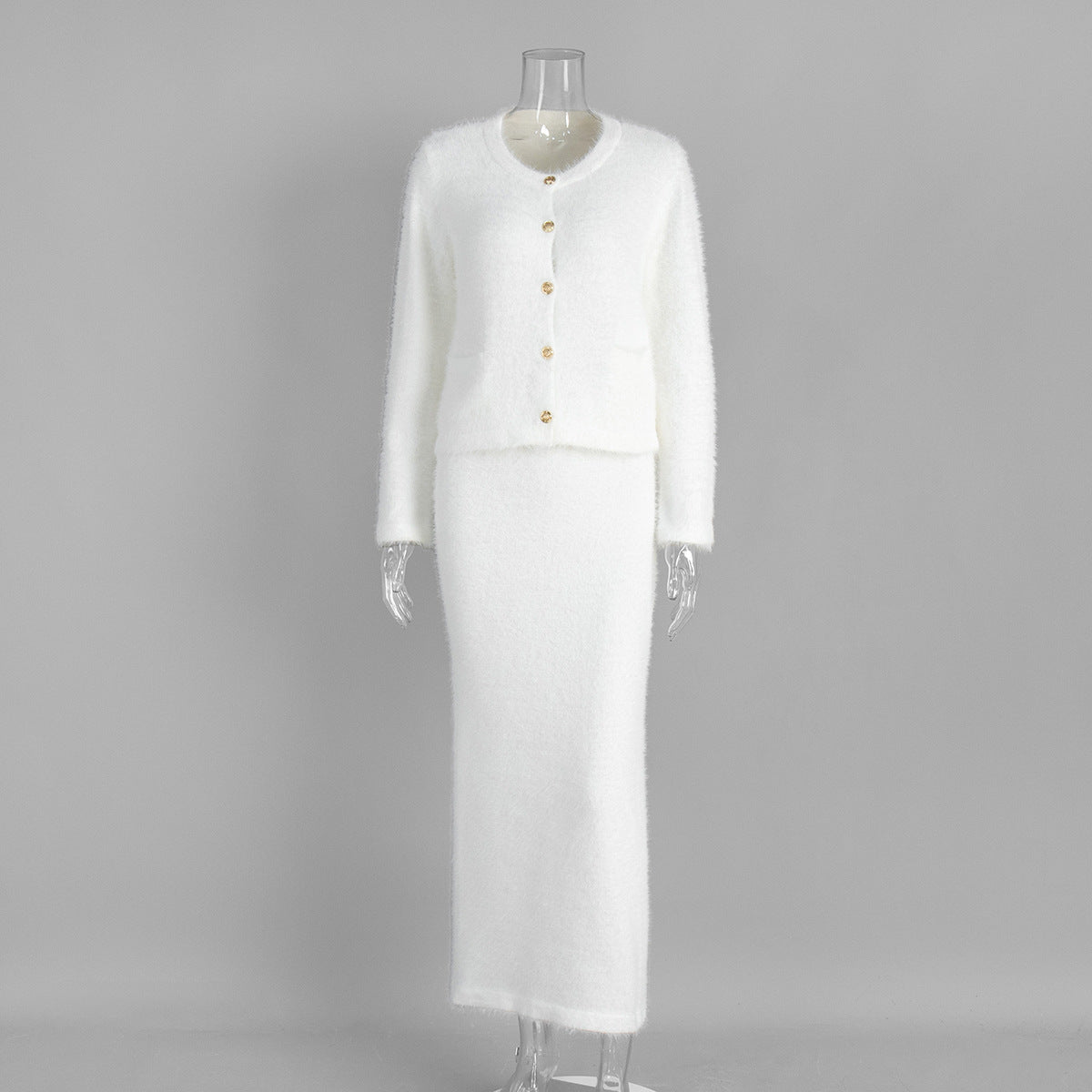 Plush Long Dress Set