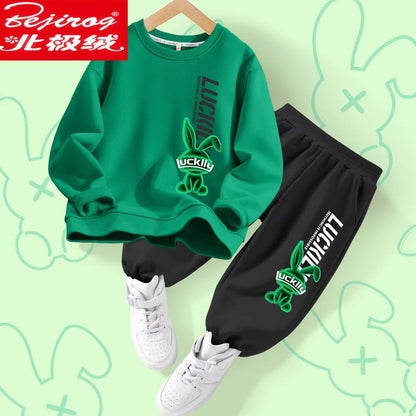 B3-M31   New Spring and Autumn Cotton Children's Sweater Thin  Two-piece Set - Mixbatch