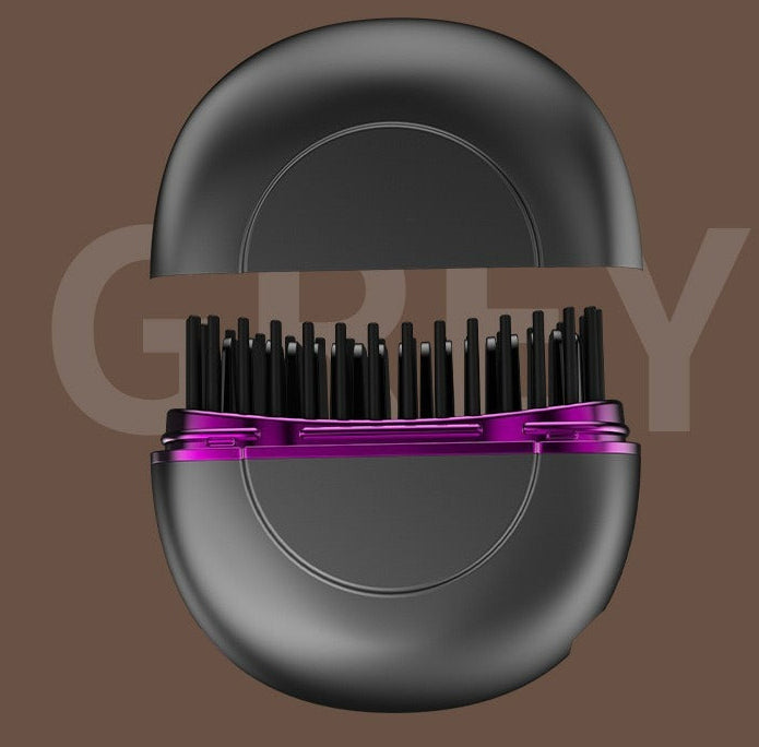 A Mini Hair Straightening Comb Wireless New Rechargeable Hair Straightener Portable Hair Care Home Styling Comb without Damaging Hair