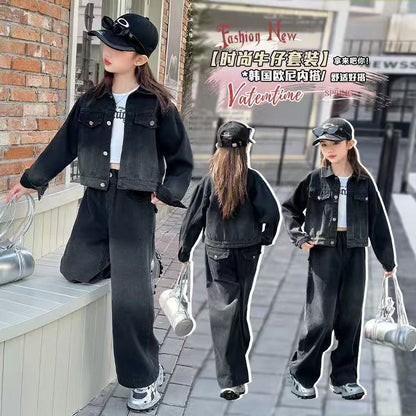 P children's denim suit