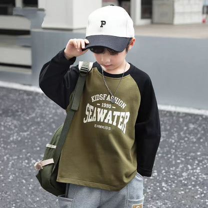 B2-m8 100% COTTON Children's  spring and autumn clothes long-sleeved pure cotton  top - Mixbatch