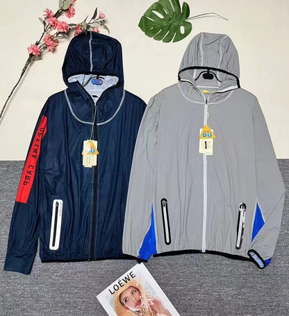 B2-m6 Summer sunscreen clothing men's new thin breathable sunscreen clothing outdoor fishing jacket trendy sunshade and UV protection - Mixbatch