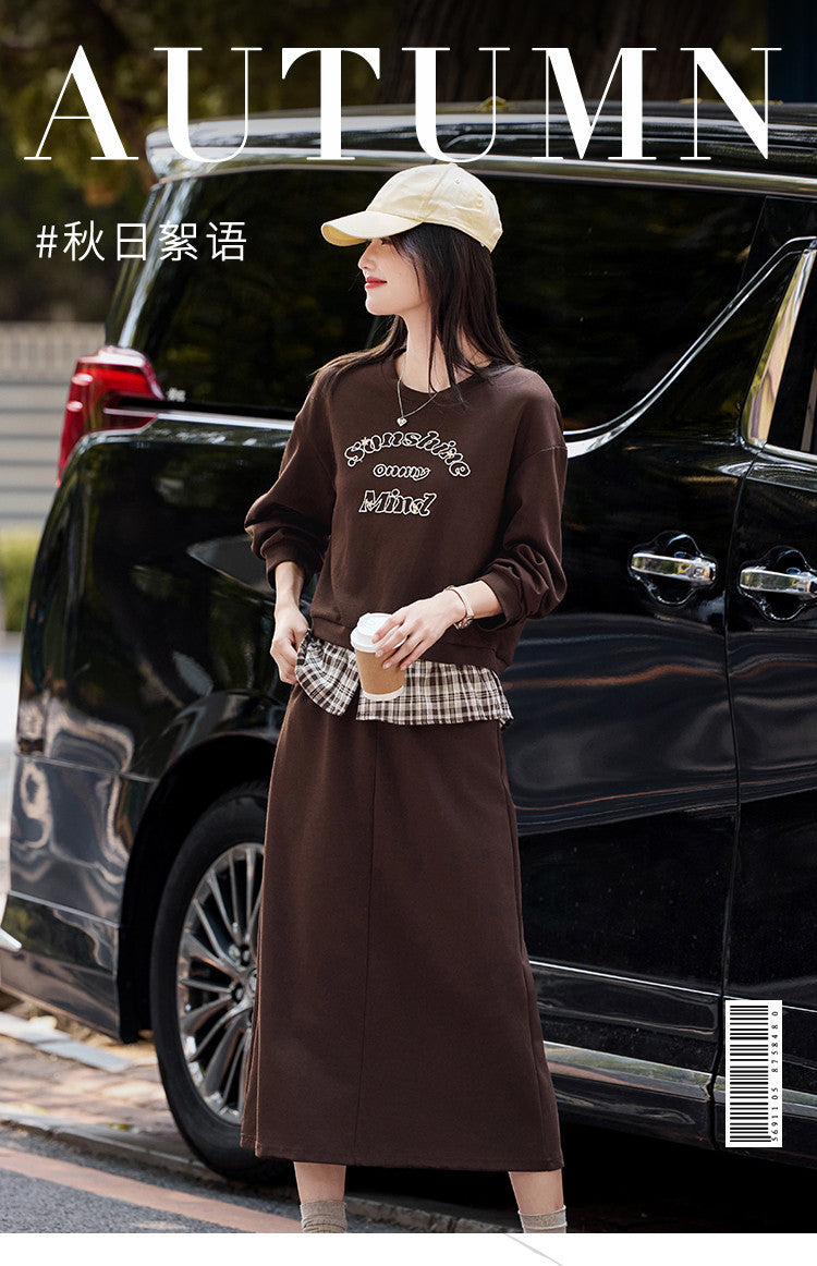 Sweatshirt and Skirt Set