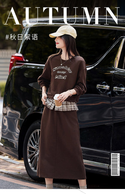 Sweatshirt and Skirt Set