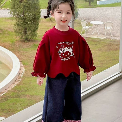 P children's sweater jeans set