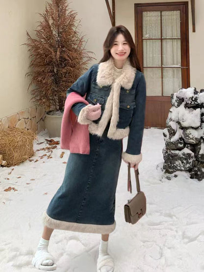 P denim set two-piece set