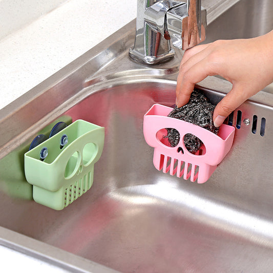 A dishwashing sponge drain rack