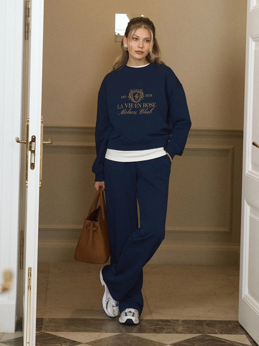 Sweatshirt and Pants Two-Piece Set