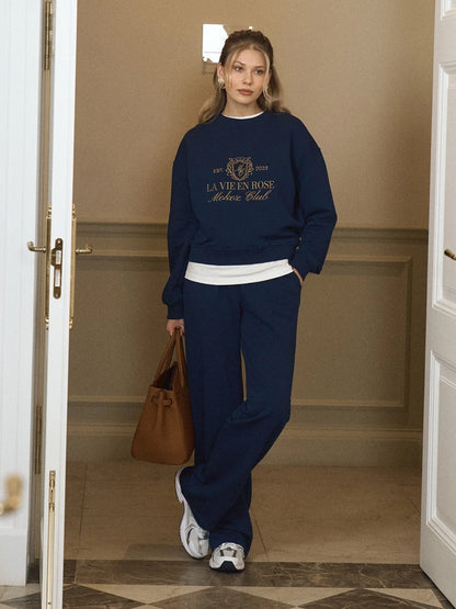 Sweatshirt and Pants Two-Piece Set