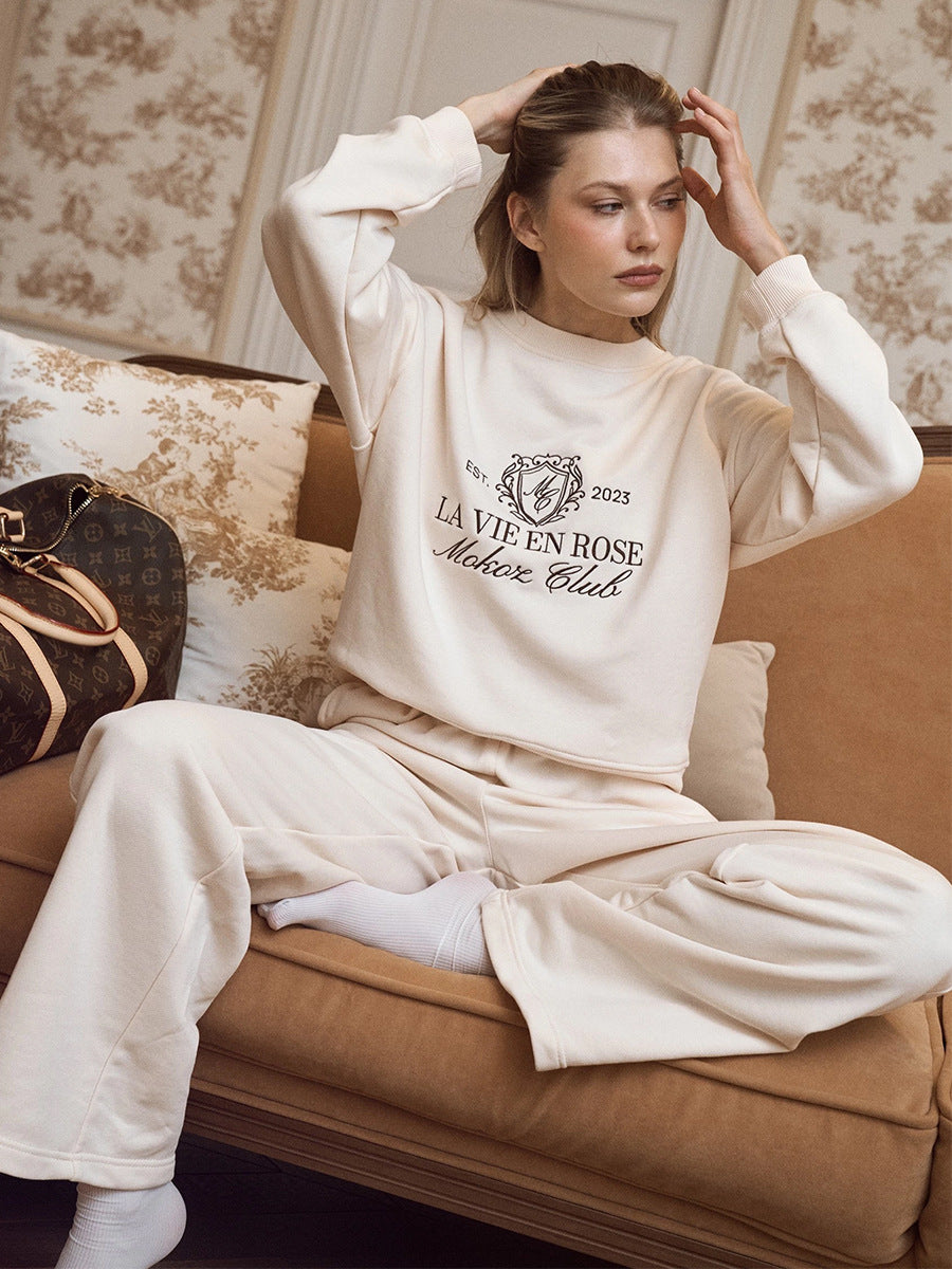 Sweatshirt and Pants Two-Piece Set