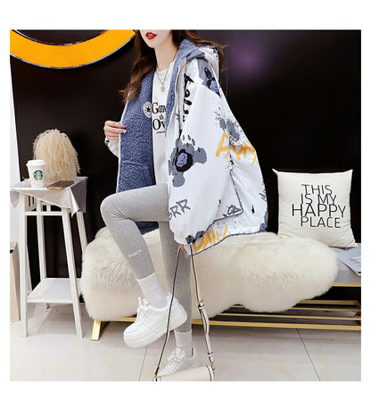 Fleece-Lined Thickened Two-Way Lamb Wool Cardigan Coat for Women