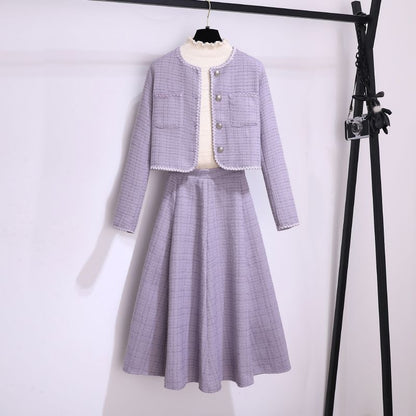 P autumn and winter skirt set two-piece set