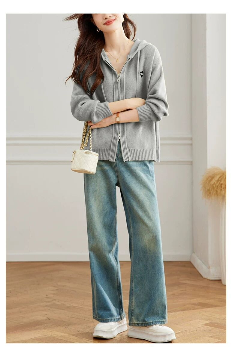 Striped Hooded Knit Top