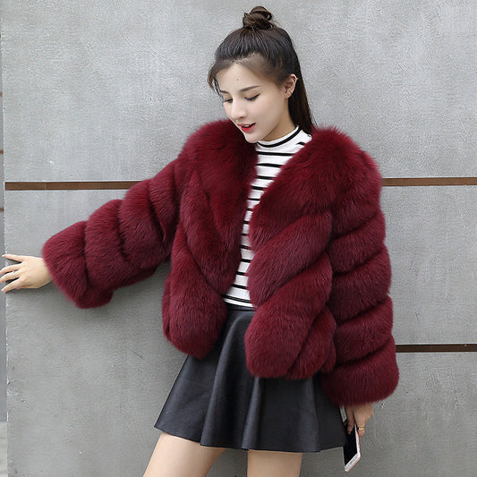A faux fur jacket