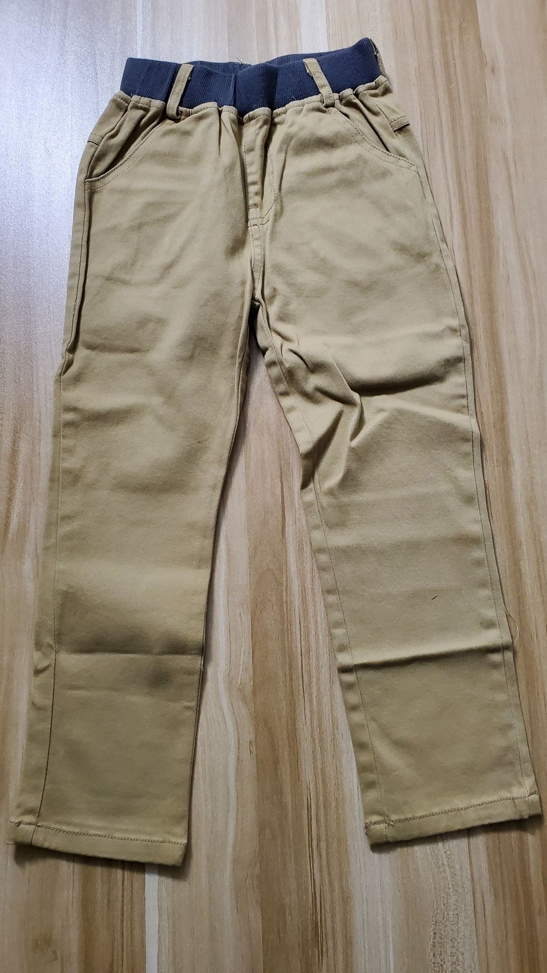 B3-M35  children's pants  95% cotton elastic wear-resistant elastic slim straight trousers 4-16 years old - Mixbatch