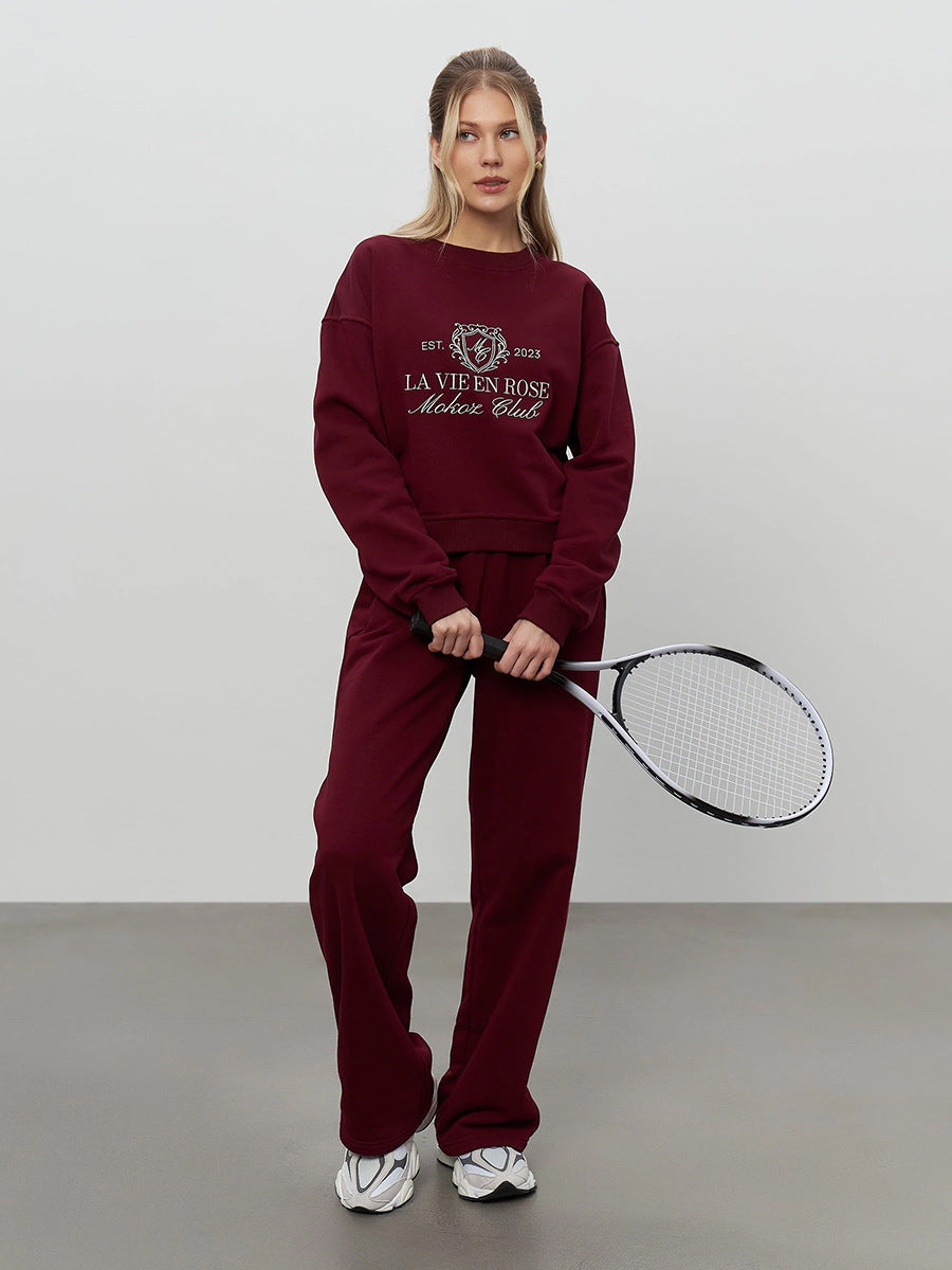 Sweatshirt and Pants Two-Piece Set