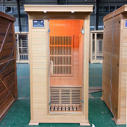 A Solid wood single and double household mobile steam room