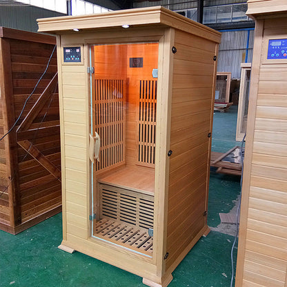 A Solid wood single and double household mobile steam room