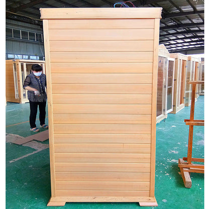 A Solid wood single and double household mobile steam room