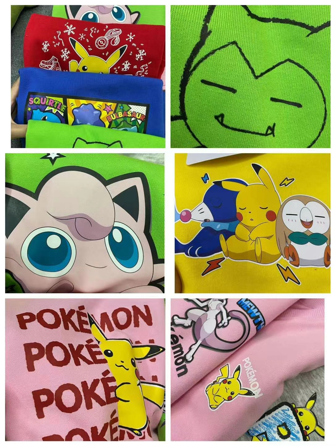 B2-m13 Cotton Children's sweater Pokémon new round neck long-sleeved no hat - Mixbatch