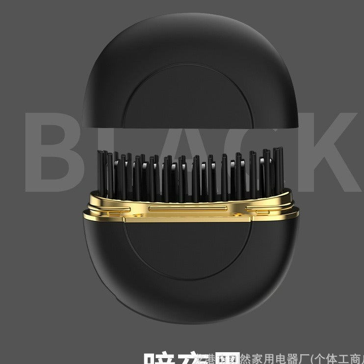 A Mini Hair Straightening Comb Wireless New Rechargeable Hair Straightener Portable Hair Care Home Styling Comb without Damaging Hair