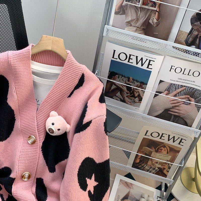 A knit sweater jacket