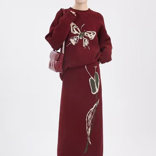 P sweater set two-piece set