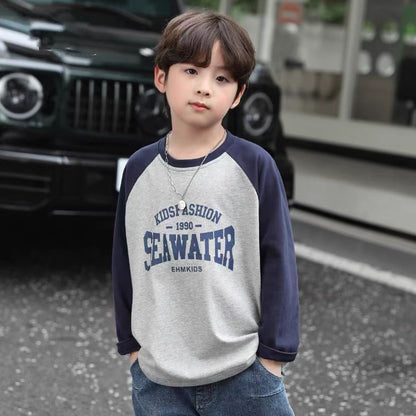 B2-m8 100% COTTON Children's  spring and autumn clothes long-sleeved pure cotton  top - Mixbatch