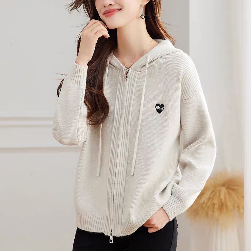 Striped Hooded Knit Top