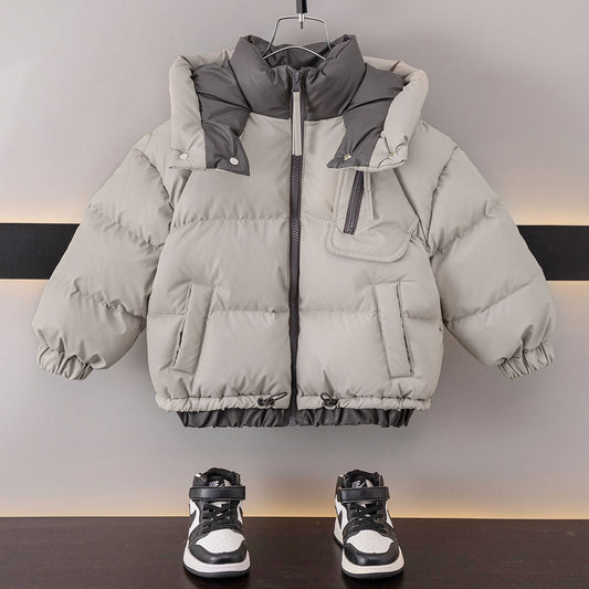 A cotton-padded jacket winter leave-in boys medium and older children thickened cotton-padded jacket