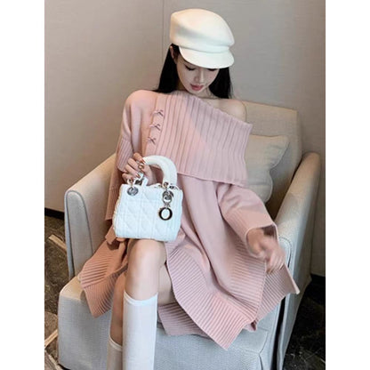 P cape knitted jacket