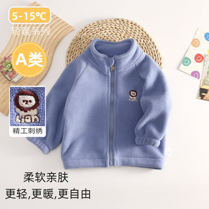 A children's warm fleece jacket for winter