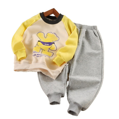 A Children's cartoon sweatshirt and pants set