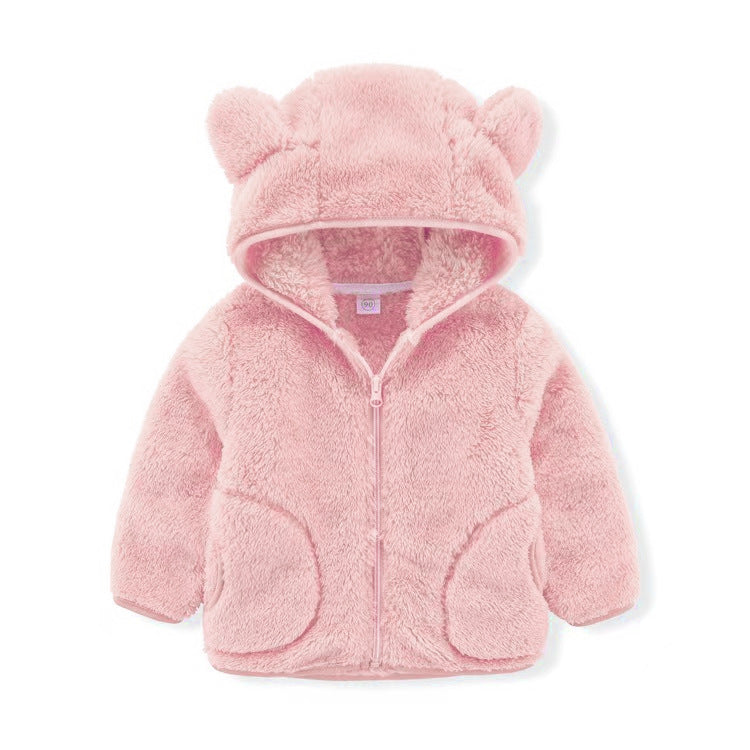 A children's warm fleece jacket for winter