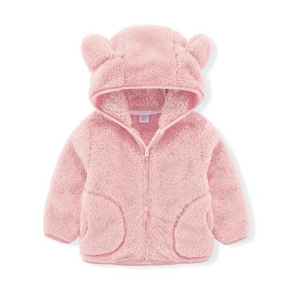 A children's warm fleece jacket for winter