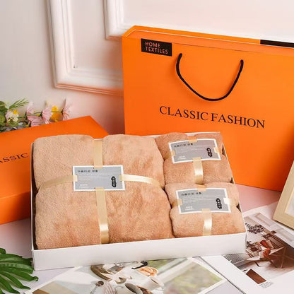 A towel bath towel three-piece gift set