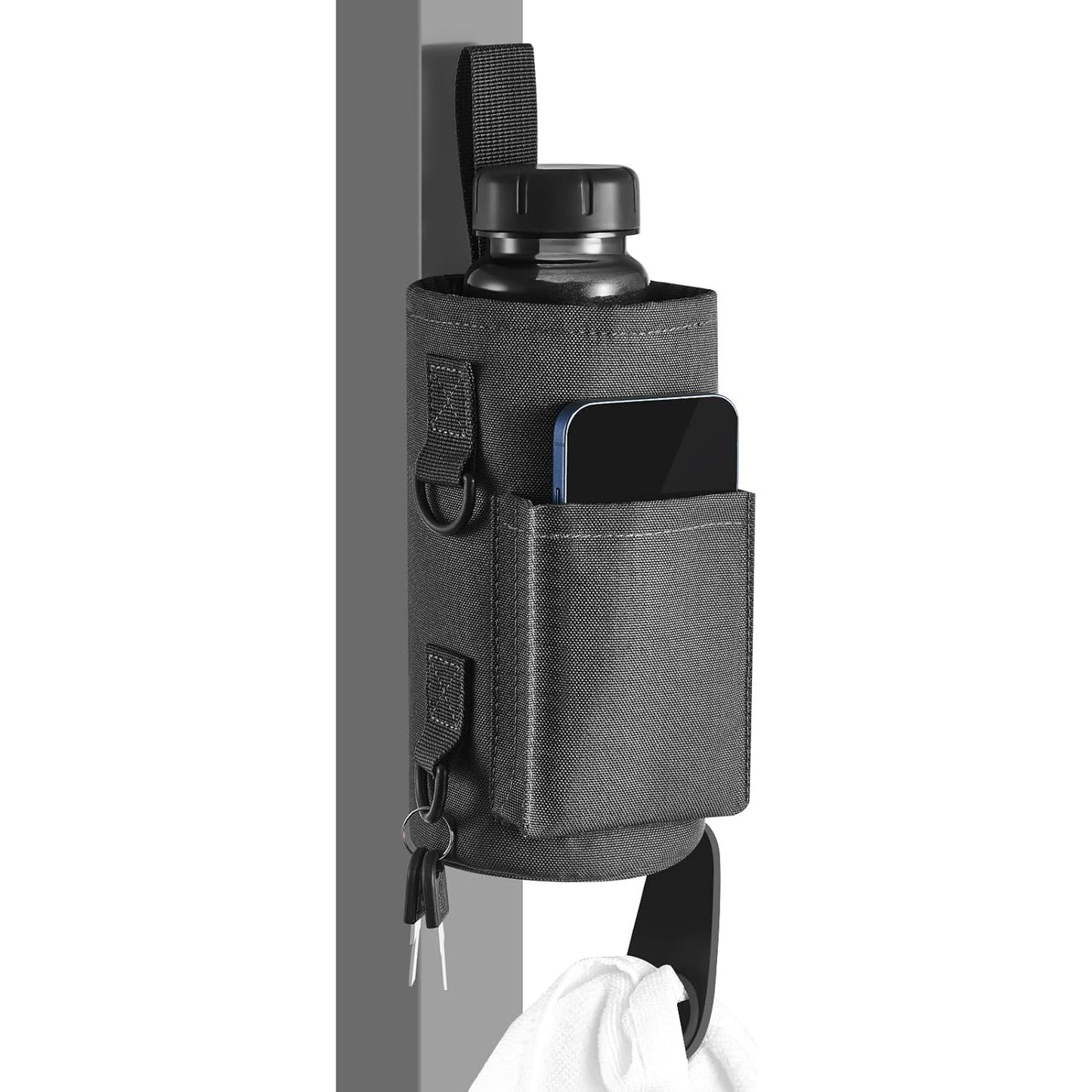 A gym magnetic kettle bag cross-border magnet sports satchel water cup bag accessories mobile phone storage water bottle portable bag