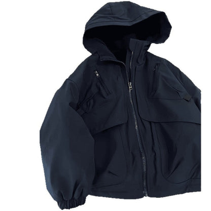 A Boys' Tooling Fleece Pie Overcomes  Autumn and Winter New Medium and Older Children's Thickened Cotton