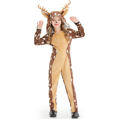 A children's cosplay sika deer stage performance clothes