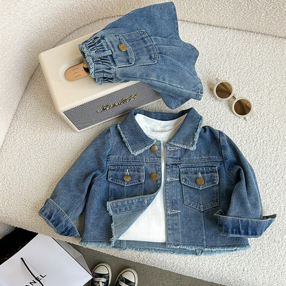 A children's denim suit