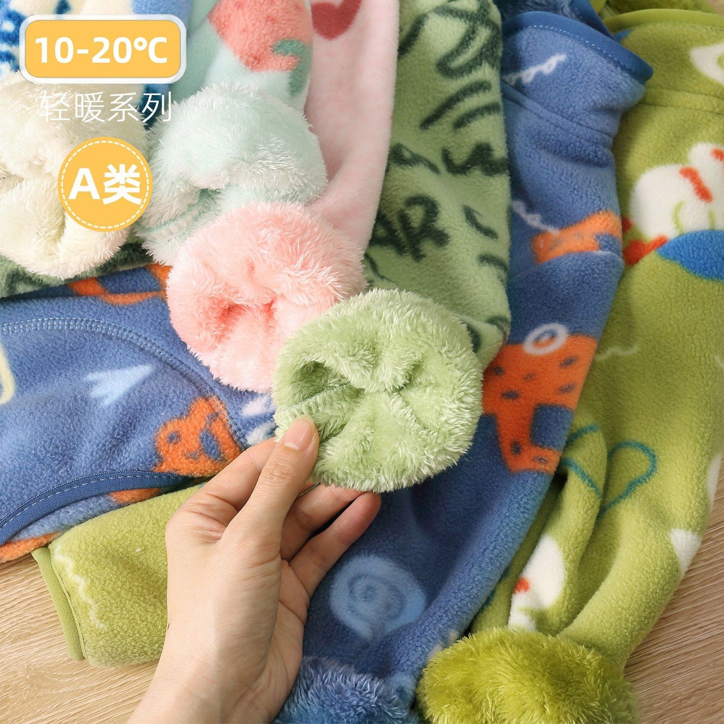 A children's warm fleece jacket for winter