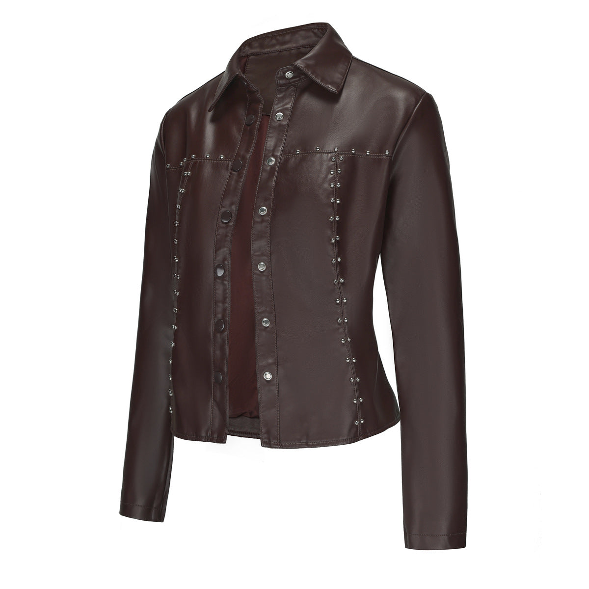 A women's leather jacket