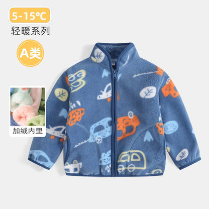 A children's warm fleece jacket for winter